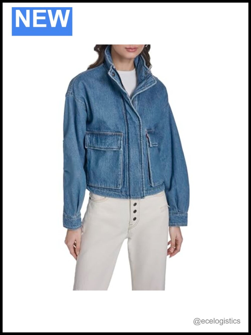 Levi's Cropped Cotton Surplus Jacket Women Medium